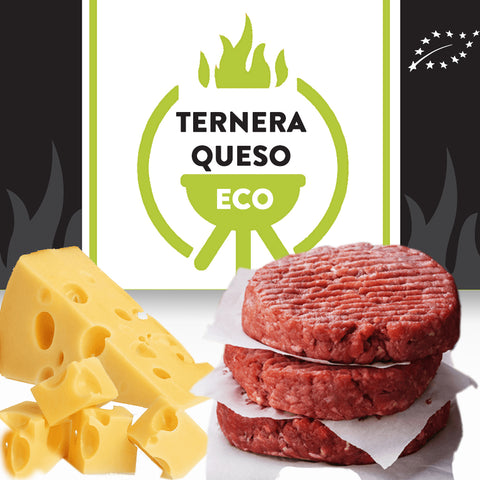 2 Hamburguesas ECO de Ternera con Queso 180 g/ud